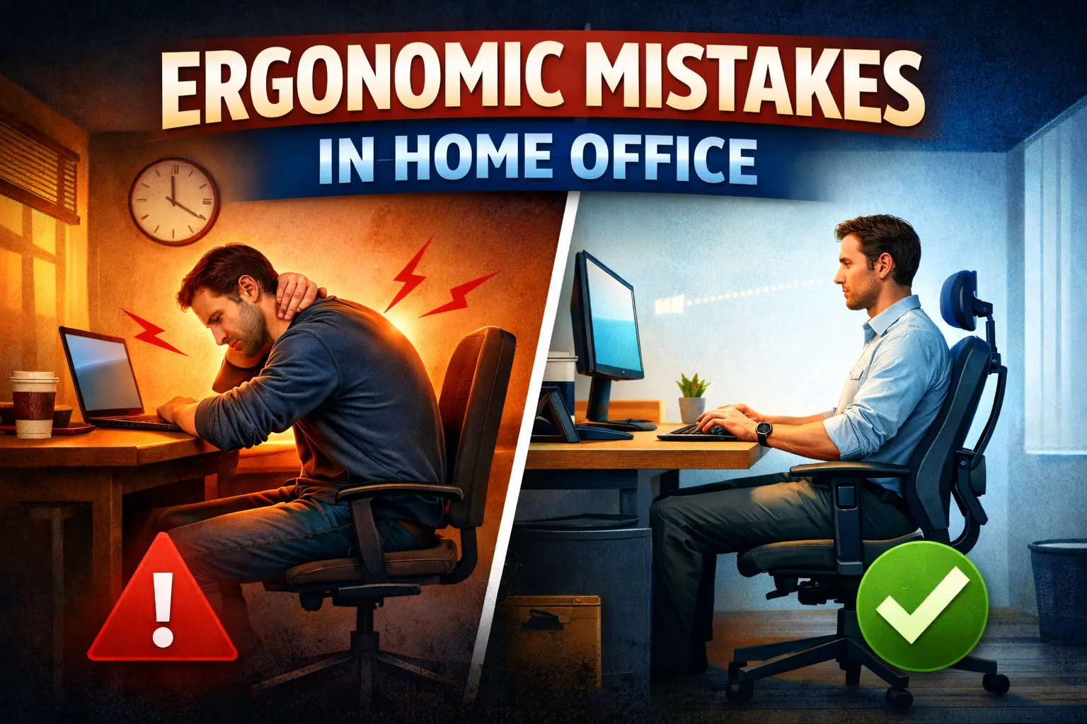 ergonomic mistakes in home office